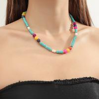 Plastic Pearl Necklace, handmade, fashion jewelry & for woman 