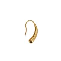Titanium Steel Earrings, gold color plated, fashion jewelry & for woman [