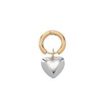 Titanium Steel Earrings, Heart, Vacuum Ion Plating, fashion jewelry & for woman, 17.5mm [