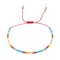 Glass Seed Beads Bracelets, with Polyester Cord, Bohemian style & for woman Approx 11 Inch [