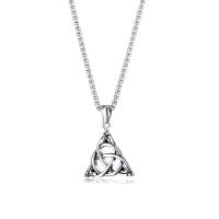 Stainless Steel Jewelry Necklace, 304 Stainless Steel, Triangle, fashion jewelry & Unisex, original color 