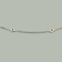 Stainless Steel Chain Jewelry, 304 Stainless Steel, Heart, Vacuum Ion Plating, DIY & hollow [