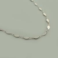 Stainless Steel Chain Jewelry, 304 Stainless Steel, Flat Oval, Vacuum Ion Plating, DIY 