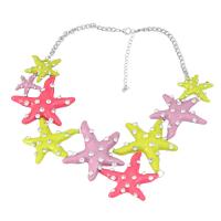 Acrylic Necklace, Zinc Alloy, with Acrylic, with 3.18inch extender chain, Starfish, fashion jewelry & for woman & enamel Approx 19.52 Inch [