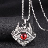 Zinc Alloy Necklace, with Acrylic, silver color plated, fashion jewelry & for man Approx 68 cm [