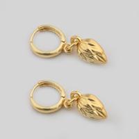 Brass Lever Back Earring, Flower, high quality gold color plated, fashion jewelry & for woman [