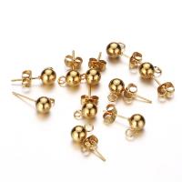 Stainless Steel Earring Stud Component, 304 Stainless Steel, plated, fashion jewelry & DIY [