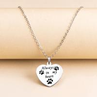 Stainless Steel Jewelry Necklace, 304 Stainless Steel, with 1.97inch extender chain, Heart, fashion jewelry & Unisex Approx 16.54 Inch [