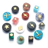 Joyas de piedras preciosas colgante, con acero inoxidable 304, Bricolaje & diferentes materiales para la opción & diferentes estilos para la opción, 5PCs/Bolsa, Vendido por Bolsa