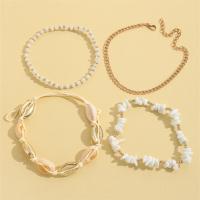 Fashion Zinc Alloy Bracelets, with Resin, plated, 4 pieces & fashion jewelry & for woman [