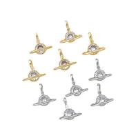 Cubic Zirconia Brass Pendants, with Cubic Zirconia, real gold plated, for woman [