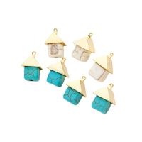 Brass Jewelry Pendants, with Jade, real gold plated, DIY 