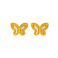 Titan Stahl Ohrringe, Titanstahl, mit Weiße Muschel, 18K vergoldet, verschiedene Stile für Wahl & für Frau, 9mm, verkauft von Paar[