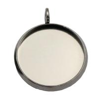 Stainless Steel Pendant Setting, 304 Stainless Steel, polished, original color, Inner Approx 14mm [
