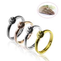 Stainless Steel Finger Ring Setting, 304 Stainless Steel, Adjustable & Unisex 6mm 