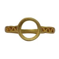 Нержавеющая сталь палец кольцо настройки, Нержавеющая сталь 304, Регулируемый & Женский, Золотой, 9mm, продается PC