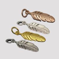 Stainless Steel Feather Pendant, 304 Stainless Steel, polished, fashion jewelry & for woman 
