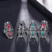 Zinc Alloy Finger Ring, with Resin, fashion jewelry & for woman [