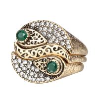 Zinc Set anillo de aleación, aleación de zinc, tres piezas & Joyería & diverso tamaño para la opción & para mujer & con diamantes de imitación, más colores para la opción, Vendido por Set[
