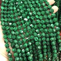 Einzelne Edelstein Perlen, Synthetik+Malachit, poliert, DIY & verschiedene Größen vorhanden & facettierte, grün, Länge:ca. 38 cm, verkauft von Strang[
