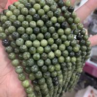 Südliche Jade Perle, rund, poliert, DIY & verschiedene Größen vorhanden, grün, Länge:ca. 38 cm, verkauft von Strang[