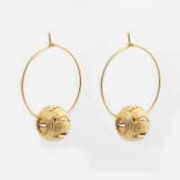 Messing Hoop Ohrringe, Hohe Qualität Gold Farbe Überzeug, Modeschmuck & für Frau, 32x29x12mm, verkauft von Paar[