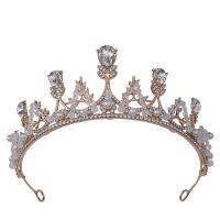 Bridal Tiaras, Zinc Alloy, plated, for woman & with rhinestone Inner Approx 145mm [