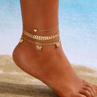 Zinc Alloy Anklet, three pieces & fashion jewelry & for woman 