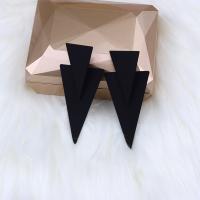 Zinc Alloy Stud Earring, Triangle, painted, fashion jewelry & for woman 