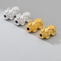 Sterling Silver Spacer Beads, 925 Sterling Silver, Fabulous Wild Beast, plated, DIY Approx 2.3mm, Inner Approx 2.3mm [