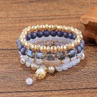 Wrap Bracelets, Zinc Alloy, with Acrylic, 4 pieces & for woman & with rhinestone Approx 18 cm [