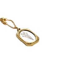 Edelstahl Schmuck Halskette, 304 Edelstahl, mit Verlängerungskettchen von 5cm, Vakuum-Ionen-Beschichtung, Modeschmuck & für Frau, keine, 14x20mm, Länge:45 cm, verkauft von PC[
