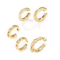 alliage de zinc Clip boucle d’oreille, Placage de couleur d'or, bijoux de mode & styles différents pour le choix & pour femme, doré, Vendu par fixé