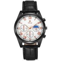 Men Wrist Watch, Leather, with Organic Glass & 304 Stainless Steel & Zinc Alloy, fashion jewelry & for man 42*12mm Approx 24 cm 