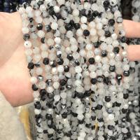 Rutilquarz Perlen, Schwarzer Rutilquarz, poliert, DIY & verschiedene Größen vorhanden & facettierte, gemischte Farben, Länge:ca. 38 cm, verkauft von Strang[