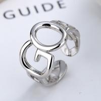 Sterling Silver Finger Ring, 925 Sterling Silver, plated, fashion jewelry & for woman & hollow 12mm [