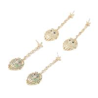 Brass Drop Earring, fashion jewelry & micro pave cubic zirconia & for woman 