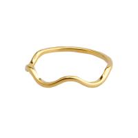 Partículas de acero anillo, chapado, Joyería & diverso tamaño para la opción & para mujer, dorado, Vendido por UD[