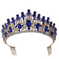 Bridal Tiaras, Zinc Alloy, plated, for woman & with rhinestone Inner Approx 160mm 