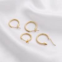 Brass Hoop Earring, Round, plated, DIY golden 