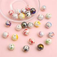Speckled Porcelain Beads, Round, DIY 12mm Approx 2mm 