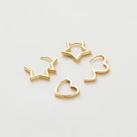 Brass Lever Back Earring, real gold plated & for woman, gold [