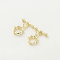 Brass Toggle Clasp, real gold plated, DIY [