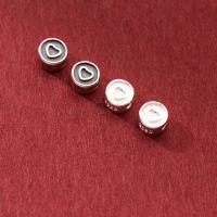 Sterling Silver Spacer Beads, 925 Sterling Silver, Heart, plated, DIY Approx 1.3mm [