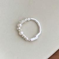 Стерлингового серебра кольцо, 925 пробы, плакирован серебром, ювелирные изделия моды & различные материалы для выбора & Женский, размер:6, продается PC[