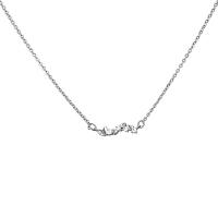Cubic Zircon Micro Pave Sterling Silver Necklace, 925 Sterling Silver, with 2inch extender chain, plated, cross chain & micro pave cubic zirconia & for woman Approx 15.7 Inch 