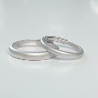 Sterling Silver Finger Ring, 925 Sterling Silver, silver color plated & for couple & frosted 
