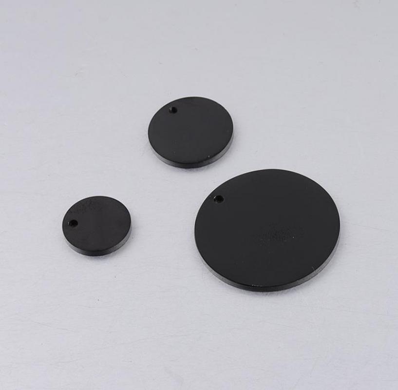 Кулон тег из нержавеющей стали, Нержавеющая сталь 304, Плоская круглая форма, вакуумное ионное покрытие, Много цветов для выбора, 8mm, отверстие:Приблизительно 1.5mm, продается PC