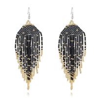 Fashion Fringe Earrings, Seedbead, with Zinc Alloy, handmade, fashion jewelry & for woman [