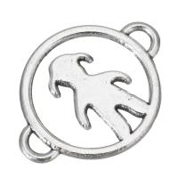 Zinc Alloy Charm Connector, silver color plated, fashion jewelry & for woman, silver color [
